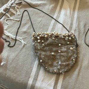 Evening bag - pearls & crystals